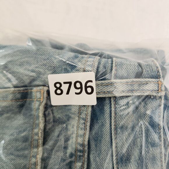 Zara Jeans Women's 6 Blue Light Wash Straight Leg Retro Grunge Classic Boho Chic - Picture 15 of 15